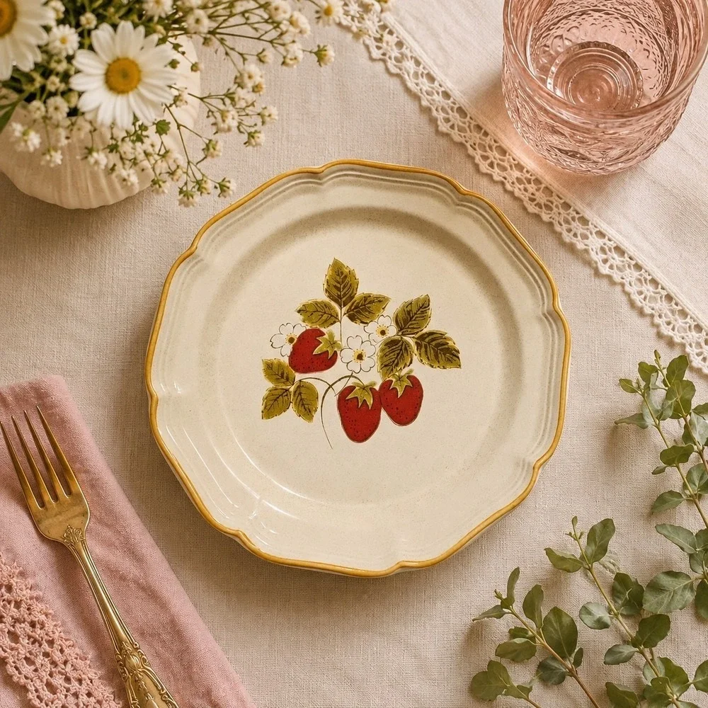Mikasa Strawberry Festival Dinner Plate EB 801 10.75